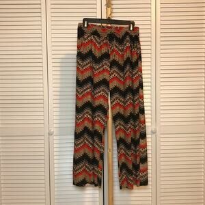 ShoSho Chevron Flowy High Rise Wide Leg Pants 3XL/4XL